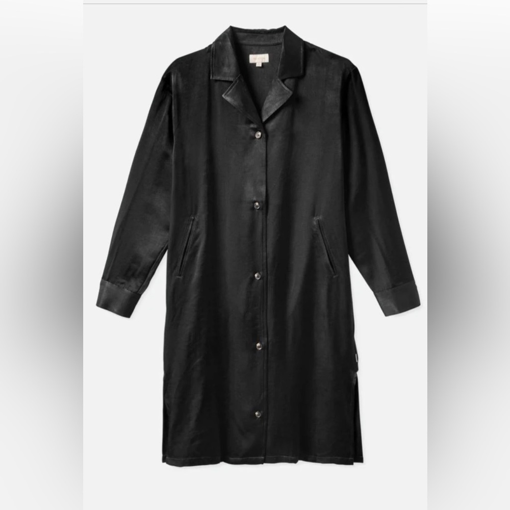 Brixton- Satin Blazer Shirt Dress